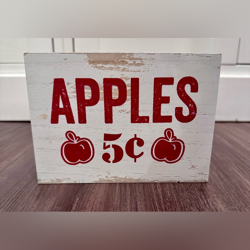 Fall Farmhouse Apples 5 Cents Sign